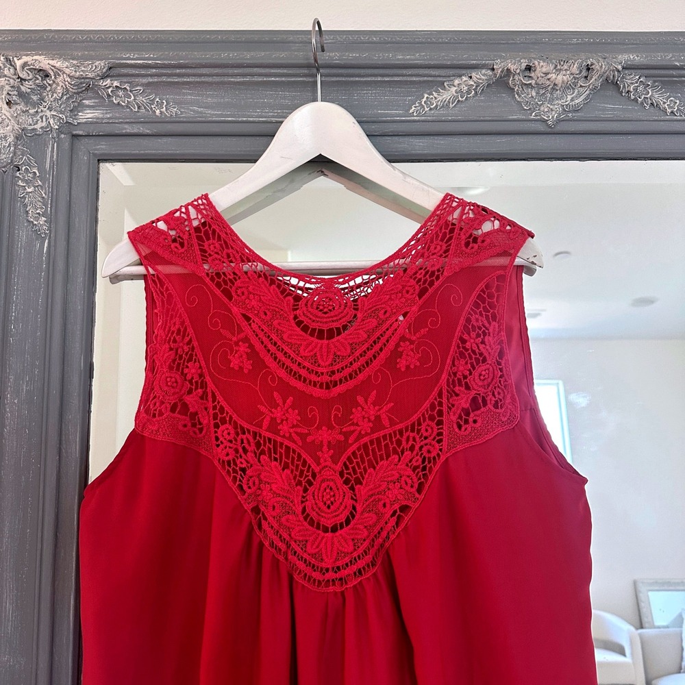 Jen's Pirate Booty Free People Wanderlust Romper Lace Crochet Boho Cottagecore L - Picture 6 of 12